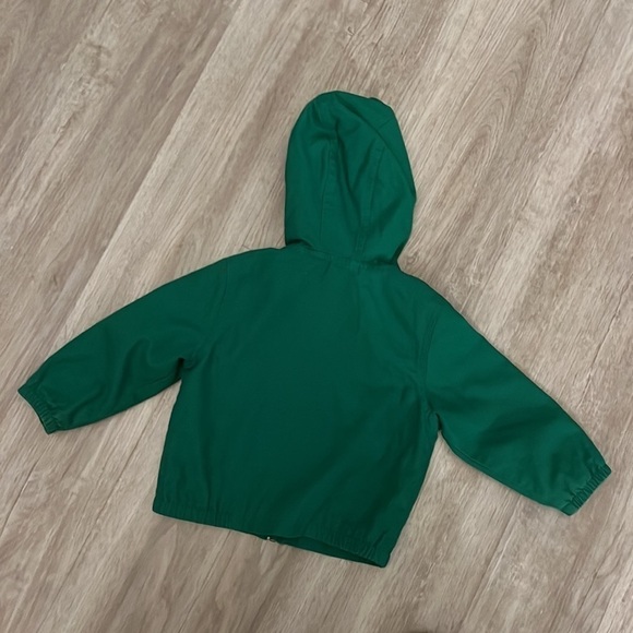Janie and Jack Jacket & Hood Kids Size 18-24 Mos. Cotton Green Zipper - Picture 5 of 10